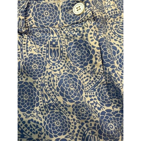 J. McLaughlin Blue and White Paisley Floral Pants Size 6 - Picture 6 of 6